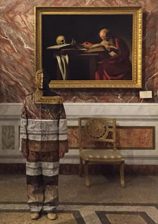 ROMA CHINESE NEW YEAR: Liu Bolin mimetizzato nel San Girolamo di Caravaggio